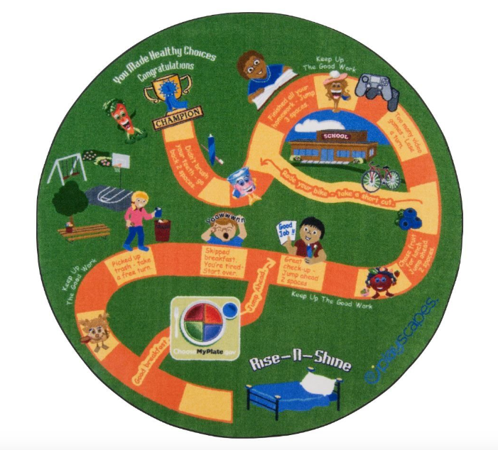 Playscapes Healthy Race Designer Round Carpet