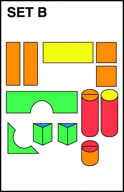 Children's Factory CF321-620 Module Block Sets -Set B 14 Pieces