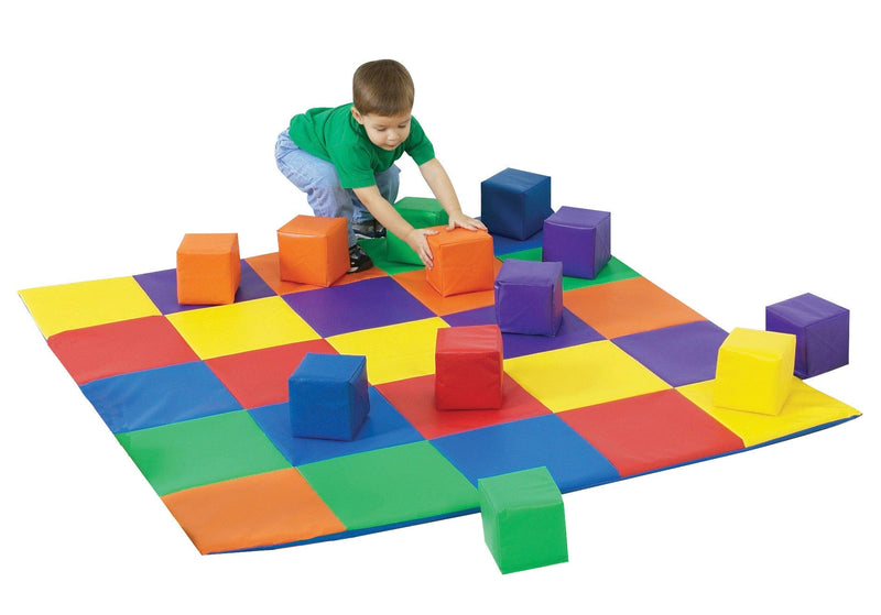 Children's Factory Mats Primary Patchwork Mat and 12 Block Set
