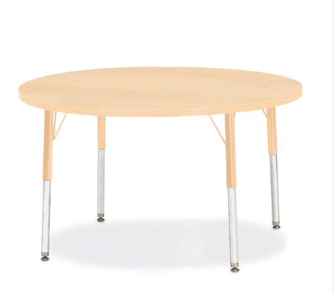 Jonti-Craft Berries® Round Activity Table 6468JCA251 - 42" Diameter, Maple/Maple