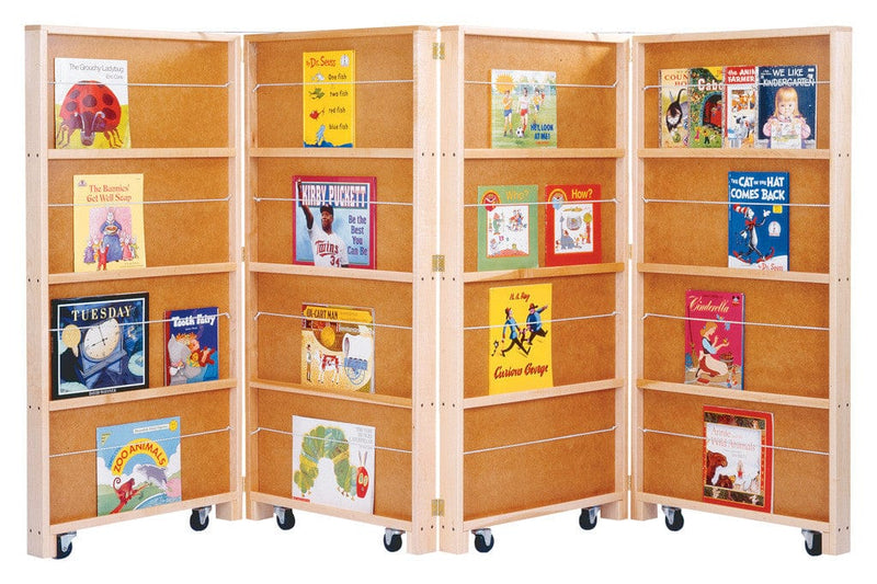 Jonti Craft 0267JC MOBILE LIBRARY BOOKCASE 4 SECTIONS