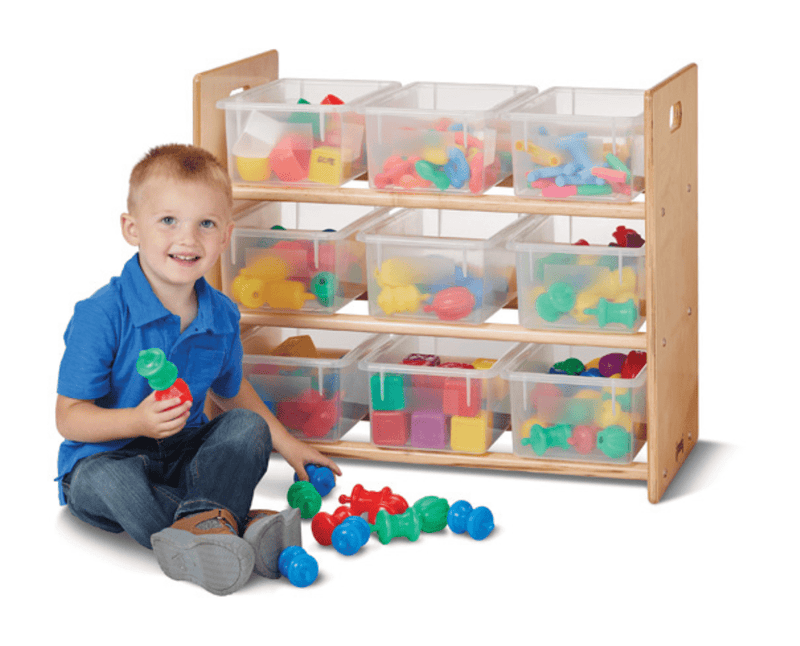 Jonti-Craft® Cubbie-Tray Storage Rack - with Colored or Clear Trays