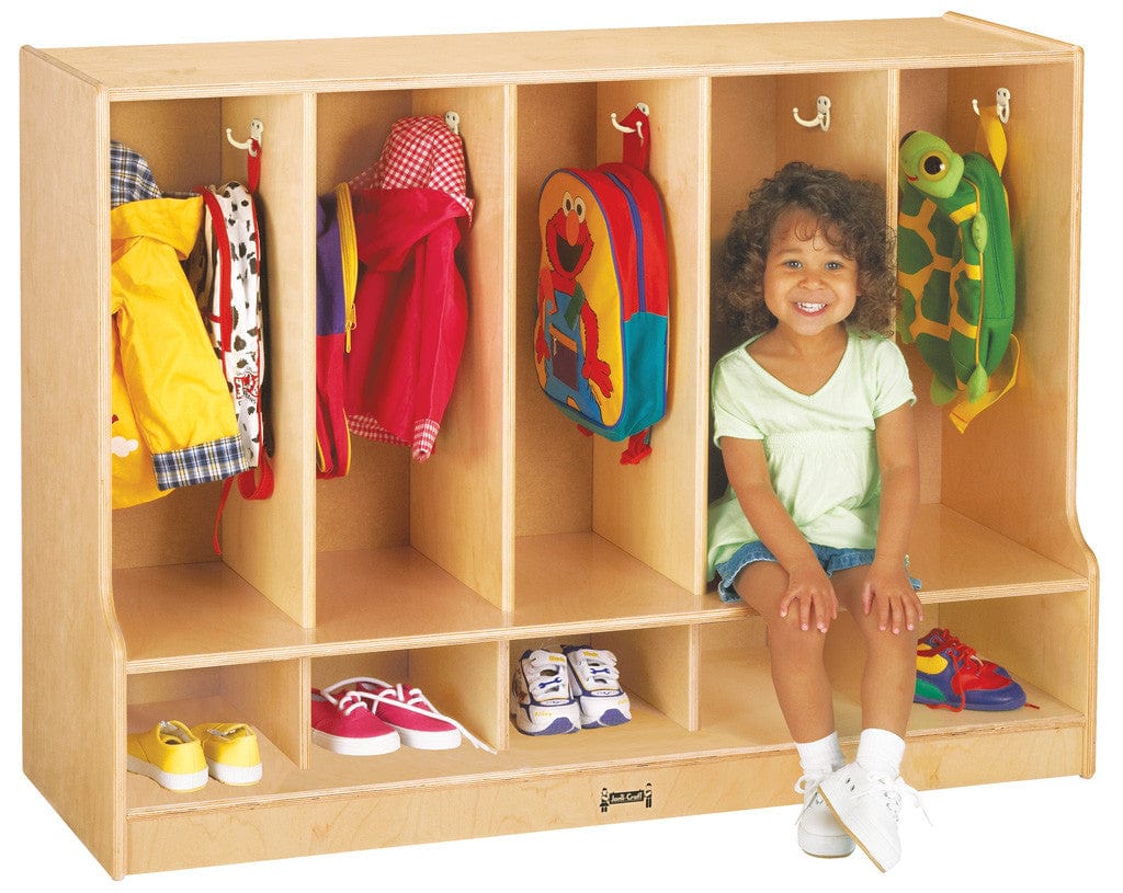 Jonti Craft 6684JC Jonti-Craft® Toddler 5 Section Coat Locker with Step - without Trays