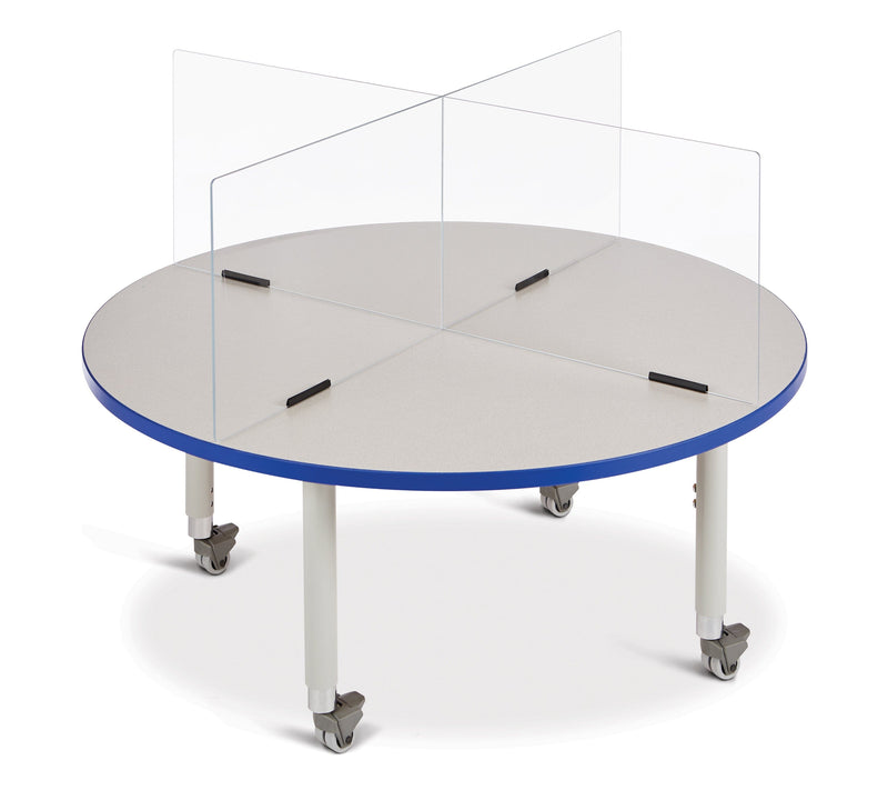 Jonti Craft 9829JC See-Thru Table Divider Shields- 4 station 47.5"x47.5"x16"