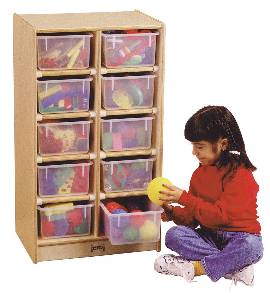 Jonti Craft Cubbies and Trays 10 Cubbie-Tray Mobile Unit - with Colored Trays by Jonti-Craft®