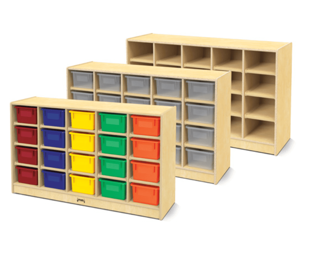 Jonti Craft F 20 Cubbie Tray Mobile Storage Unit-Clear, Multicolored or No Trays byJonti-Craft