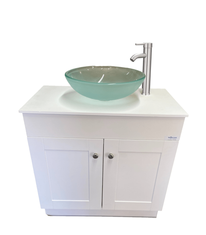 Monsam Adult Height Sinks White / White - UPGRADE ($60) Monsam PSW-007M-SF Portable Sink - White, Gray or Maple Cabinet 38" H