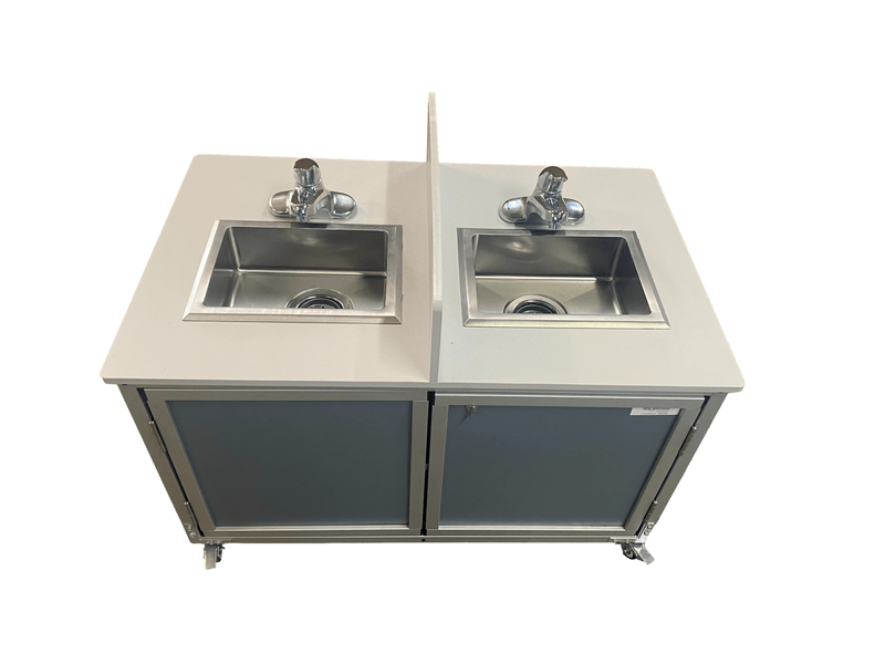 Monsam PSE-2006D Child Double Basin Portable Sink 25" H