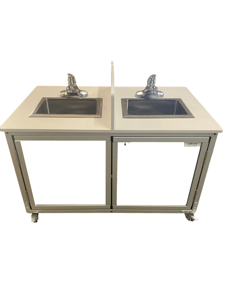 Monsam PSE-2006D Child Double Basin Portable Sink 25" H