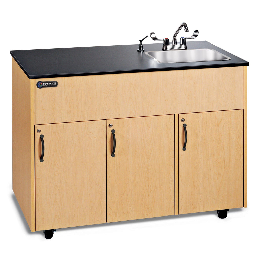 Ozark River Adult Height Sinks Ozark Advantage ADAVM-LM-SS1DN Portable Hot Water Sink with Laminate Top - Single Deep SS Basin
