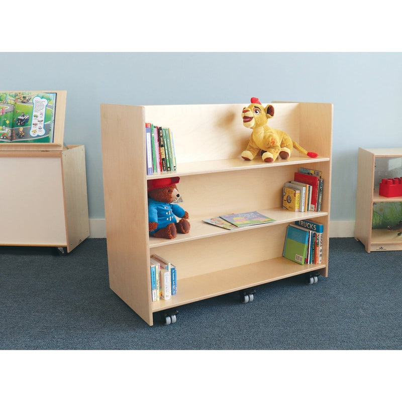 Whitney Brothers Book Carts Two Sided Book Transportation Center