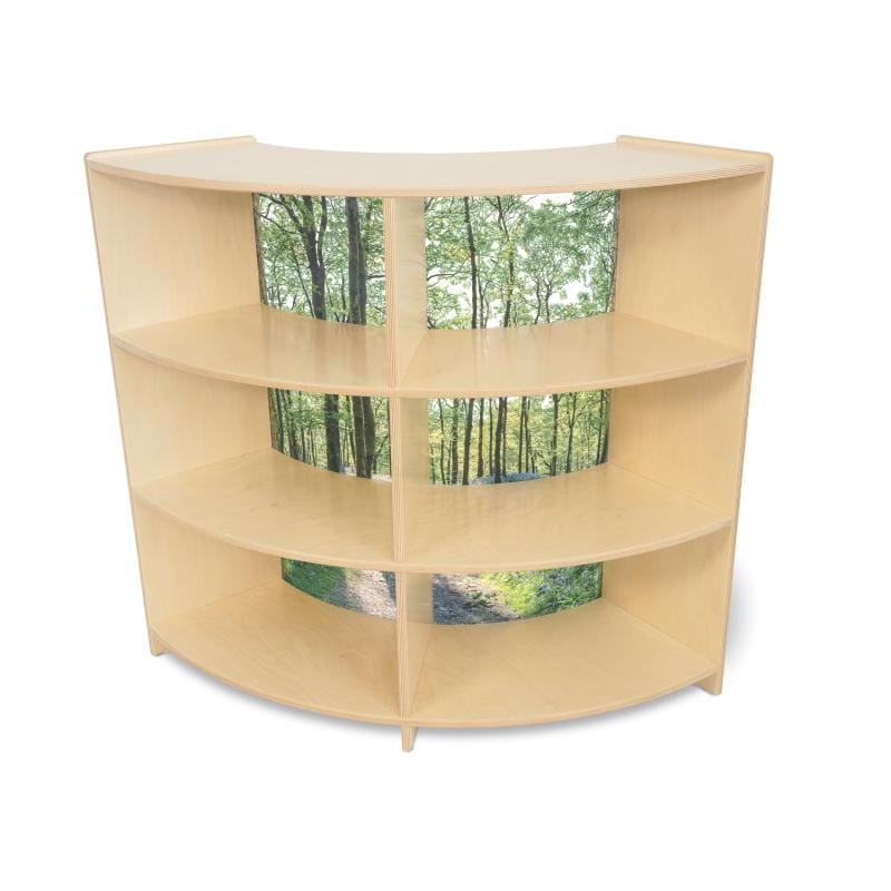 Whitney Brothers Book Storage Nature View Serenity Curve In Cabinet - 36h