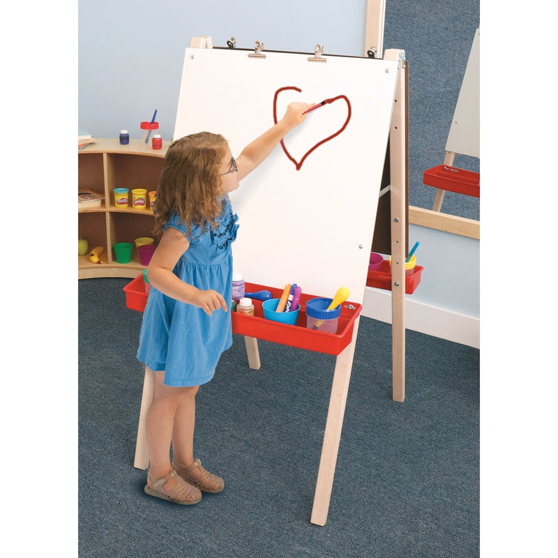 Whitney Brothers Easels and Art Tables Adjustable Double Easel With Dry Erase Panels