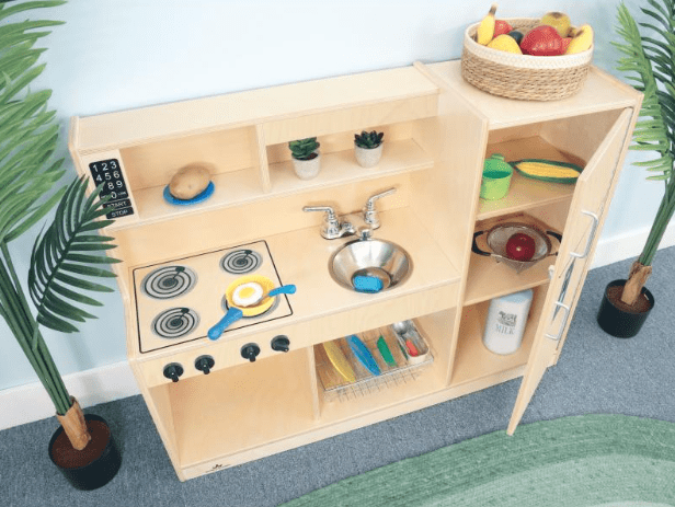Whitney Brothers Let's Play Toddler Kitchen Combo - White or Natural