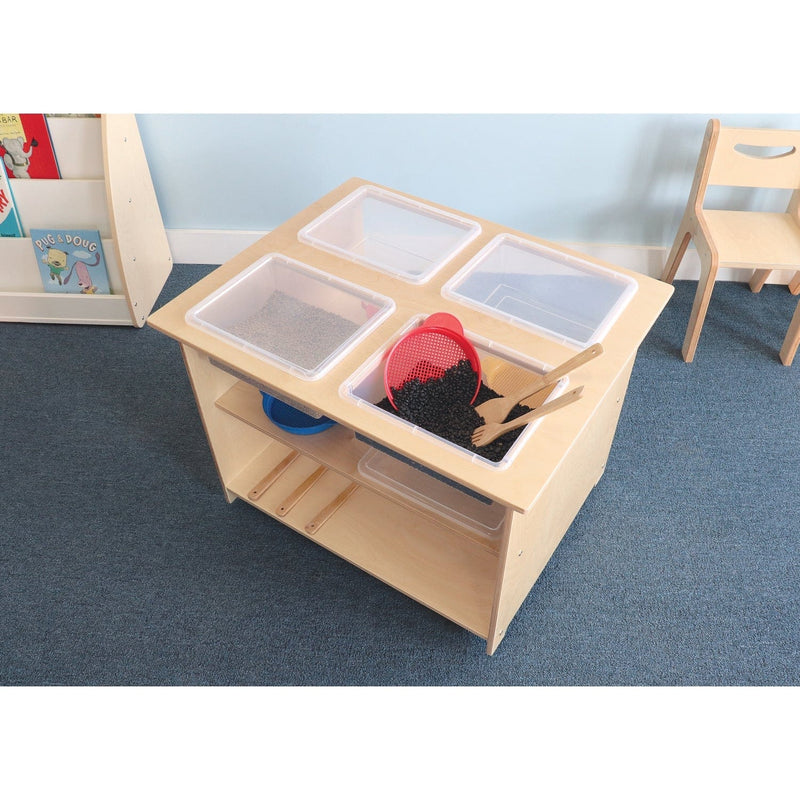 Whitney Brothers Sensory Play Mobile Sensory Table With Trays and Lids