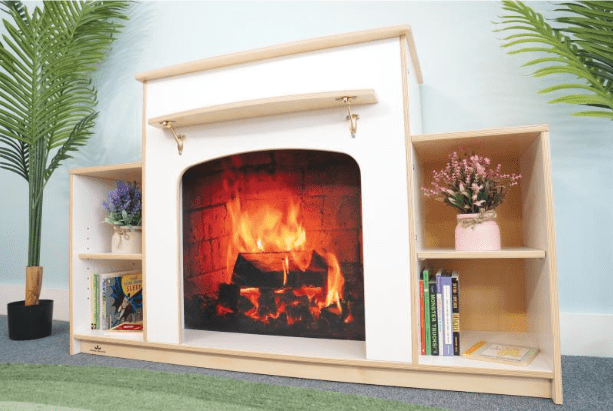 Whitney Brothers Warm and Welcoming Fireplace - White - WB0922