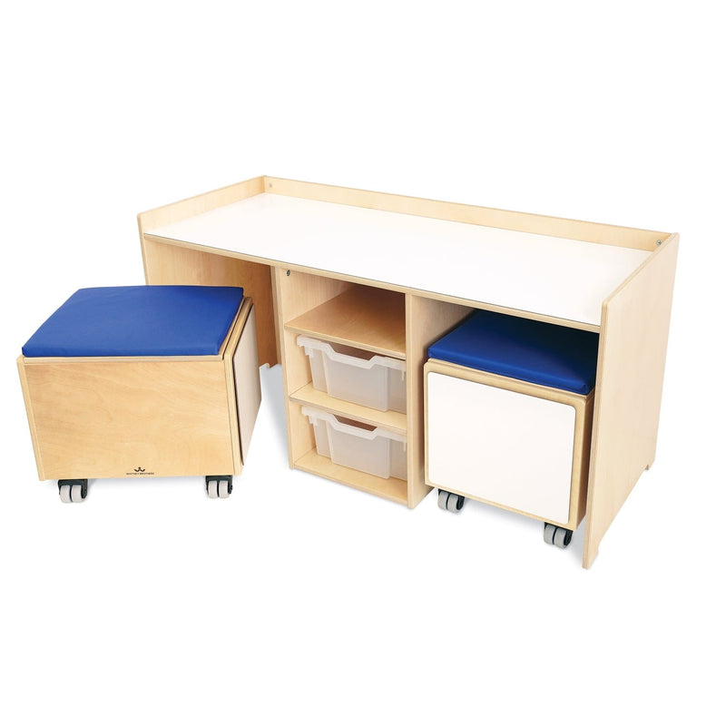 Whitney Brothers WB1679 STEM Activity Desk And Mobile Bin Set