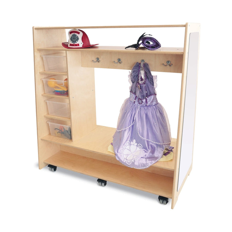 Whitney Brothers WB1734 Mobile Dress-Up Center With Trays and Mirror