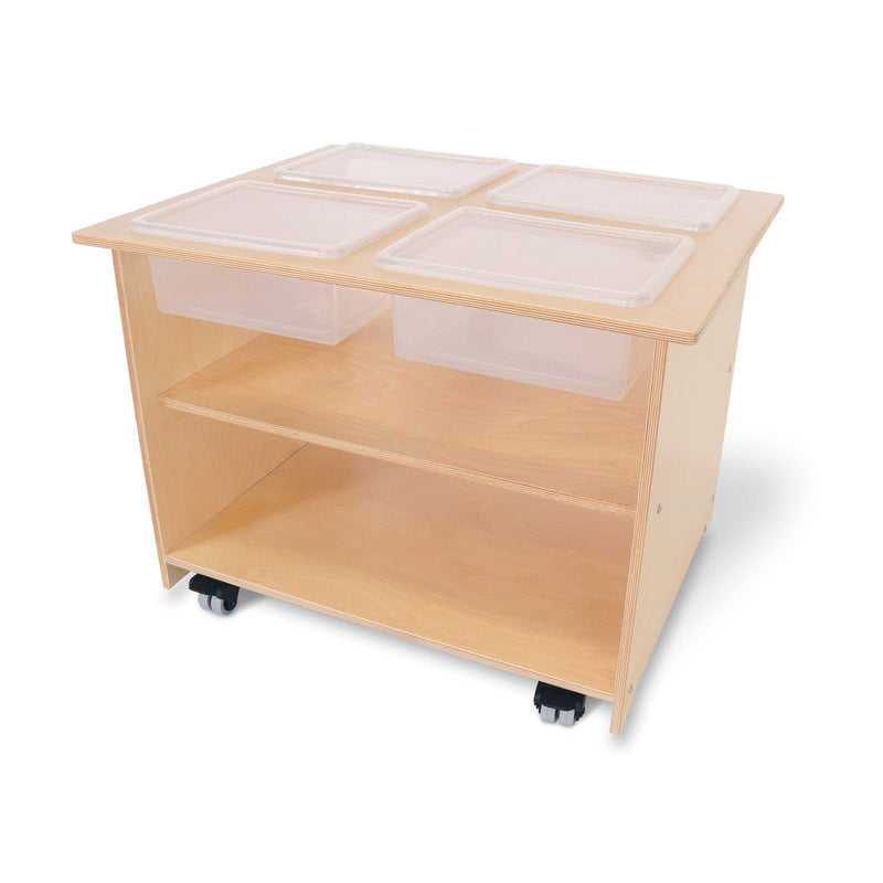 Whitney Brothers WB1775 Mobile Sensory Table With Trays and Lids