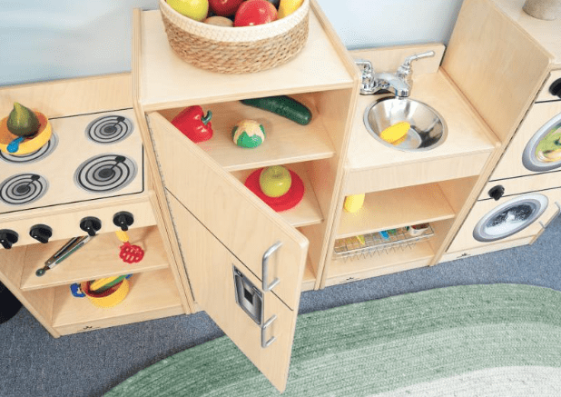 Whitney Brothers Let's Play Toddler Refrigerator - White or Natural