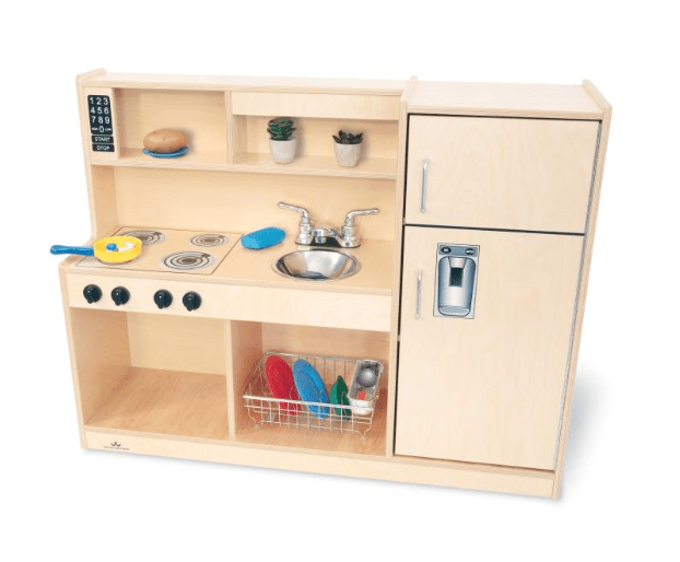 Whitney Brothers WB2351 Let's Play Toddler Kitchen Combo - Natural - WB2351