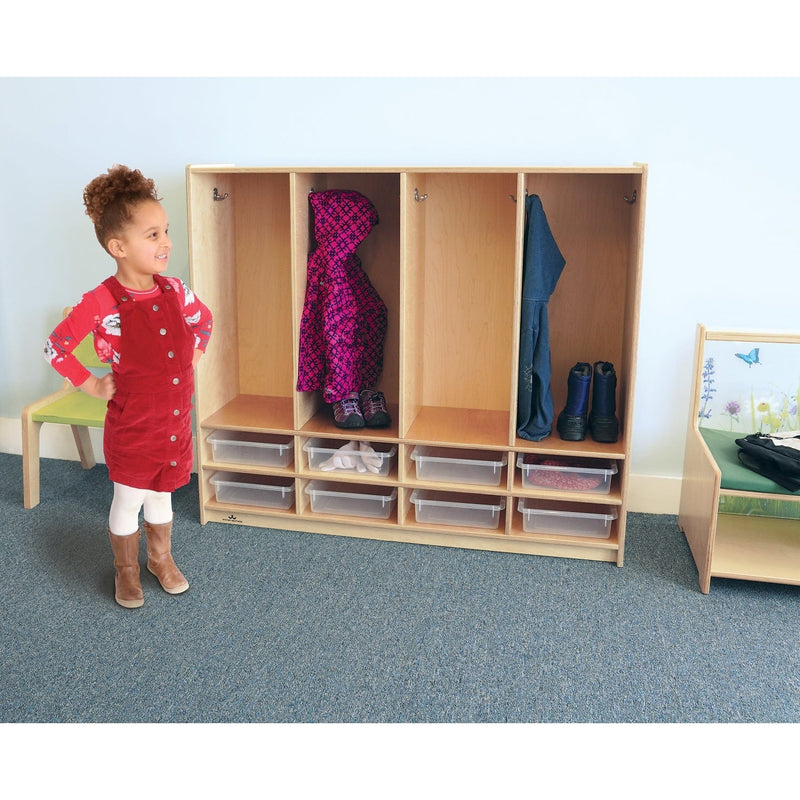 Whitney Brothers WB3904 Preschool 8 Section Coat Locker With Trays