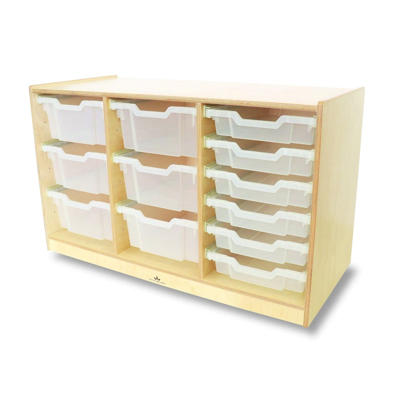 Whitney Brothers WB7003 Clear Tray Triple Column Storage Cabinet